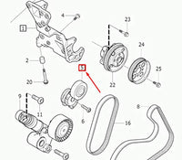 Fan Belt Tensioner APV2740 31330379 Compatible With VOLVO S60 II (134) S80 II (124) (DAYCO)