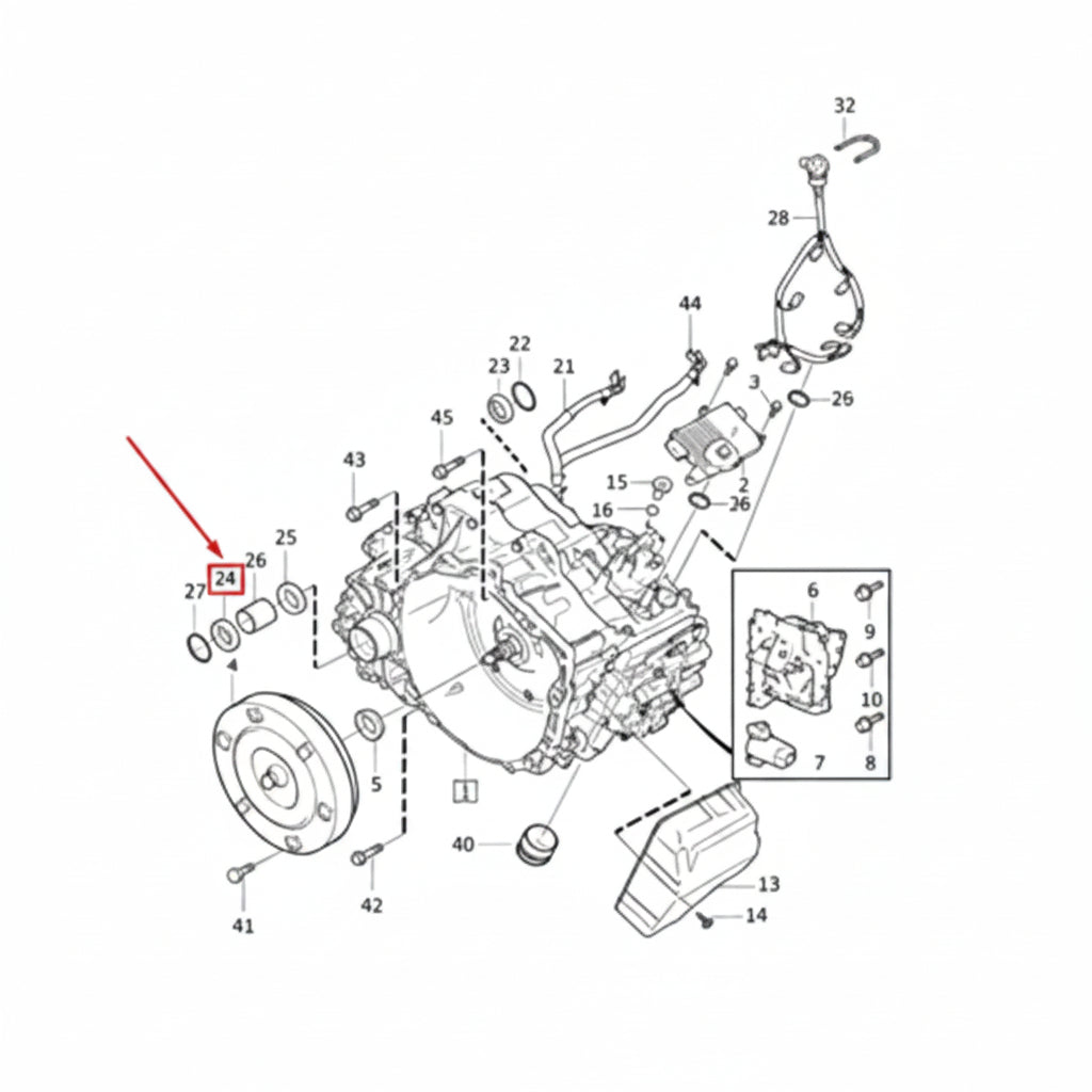 Transmission Oil Pan 30713728 Compatible With Volvo XC60 I SUV (156) & XC60 I VAN (156)