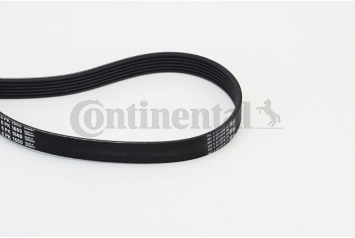 Multi Rib Belt 6PK1660 11281247284 Compatible With BMW 1 (F21), 3(F30, F80), 3 Gran Turismo, 5 (F10), 5 (G30, F90), X3 (F25), X3 (G01, F97, G08), X4 (G02, F98) (CONTINENTAL)