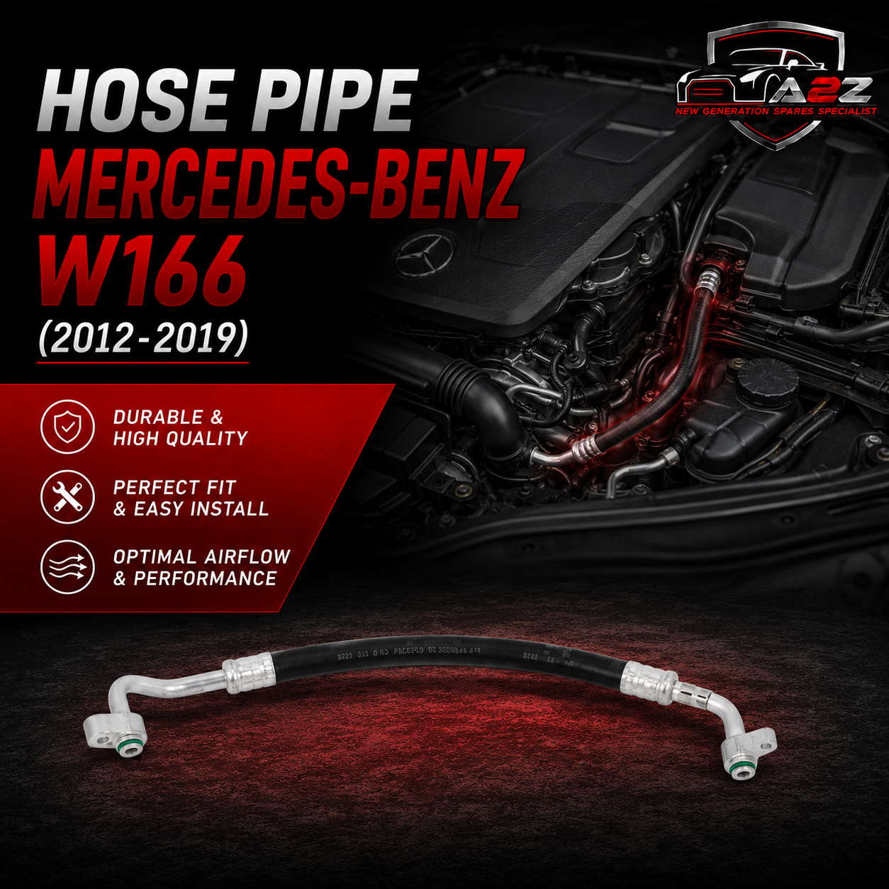 Hose Pipe 1668300215 Compatible With Mercedes-Benz W166
