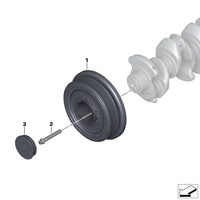 Crankshaft Pulley 11238511321 Compatible With BMW 5 Series (F10 F07 GT) 7 Series (F01, F02, F03, F04)  & X3 (F25) & X5 (F15, F85) Tag-CP-12
