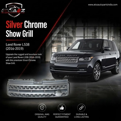 Silver Chrome Show Grill  Compatible With  Land Rover RANGE ROVER EVOQUE  L538 Land Rover L538 (2016-19)Tag 33
