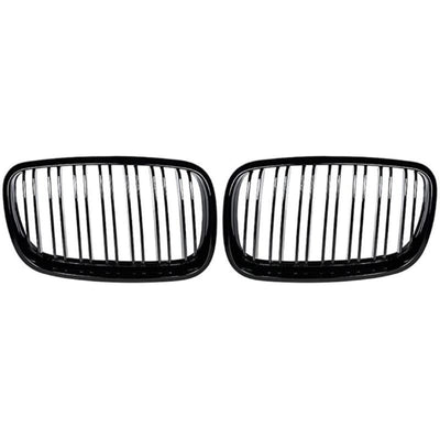 Front Bumper Grill Compatible With Bmw X5 E70 2006-2013 X6 E71 2007-2014 Front Bumper Grill Glossy Black