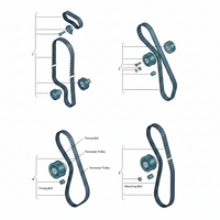Timing Belt Kit CT1051K2 03G198119A Compatible With SKODA OCTAVIA II (1Z3) | LAURA SUPERB II (3T4) (CONTINENTAL)