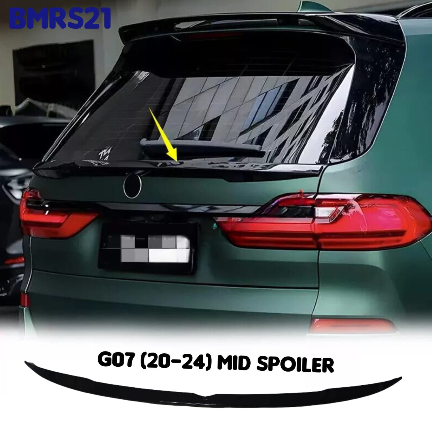 Rear Mid Trunk Spoiler BMRS21 Compatible With BMW G07 (2019-24)