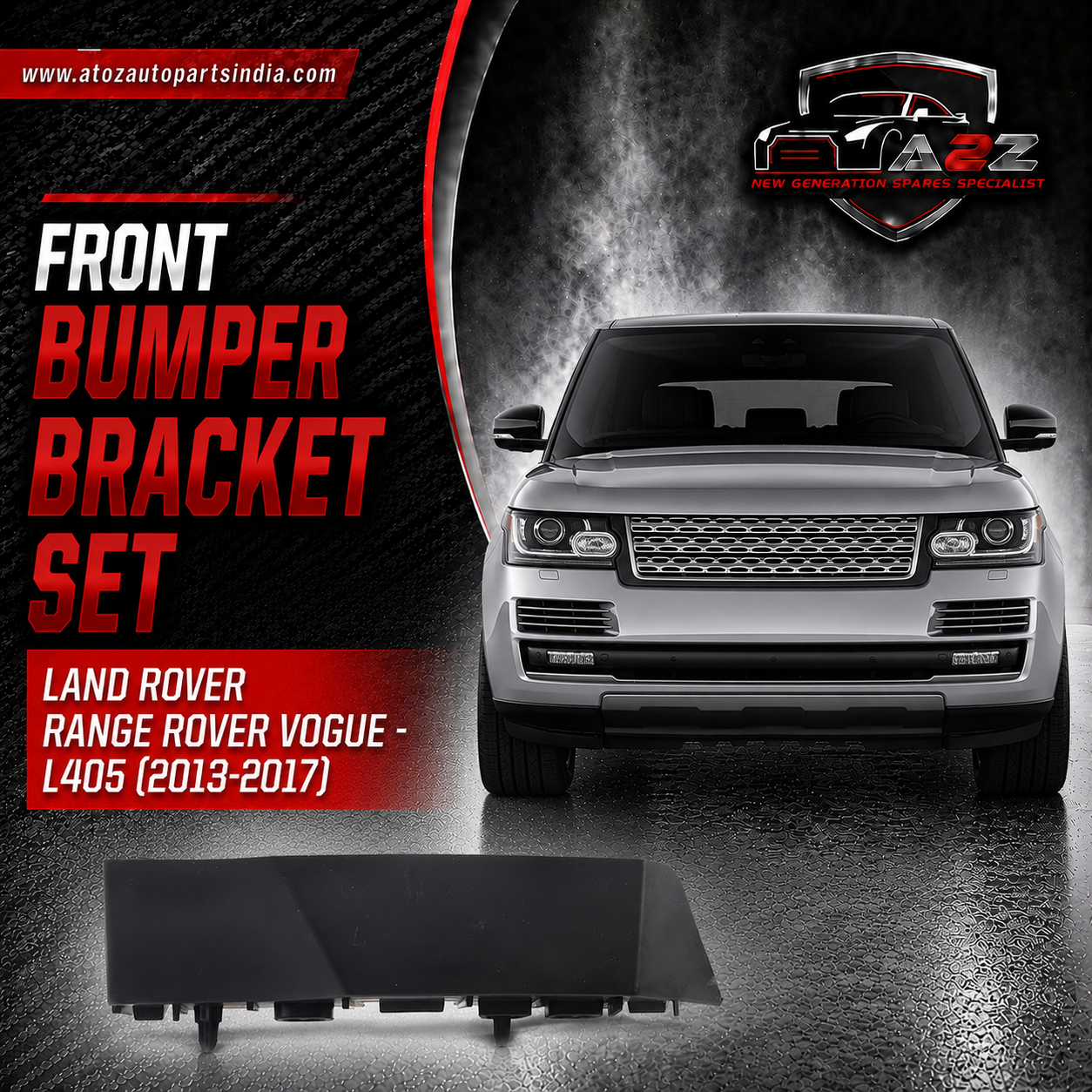 Front Bumper Bracket Right LR038724 & Left LR038725 Compatible With Land Rover Range Rover Vogue - L405 (2013-2017) Tag No.3255
