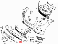 Front Bumper Lower Grille 1668857025 Compatible With MERCEDES-BENZ M-CLASS (W166) 2012-2016 Tag-BG-108
