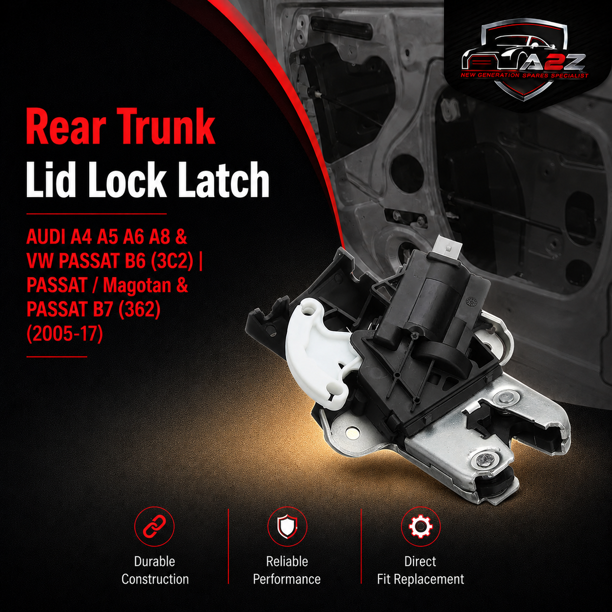 Rear Trunk Lid Lock Latch 4F5827505D Compatible With AUDI A4 A5 A6 A8 & VW PASSAT B6 (3C2) | PASSAT / Magotan & PASSAT B7 (362)