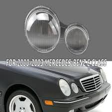 Car Front Headlight Transparent Lamp Sade Glass Headlight Lens Cover Compatible With MERCEDES BENZ E-CLASS W210 (2000-2003)