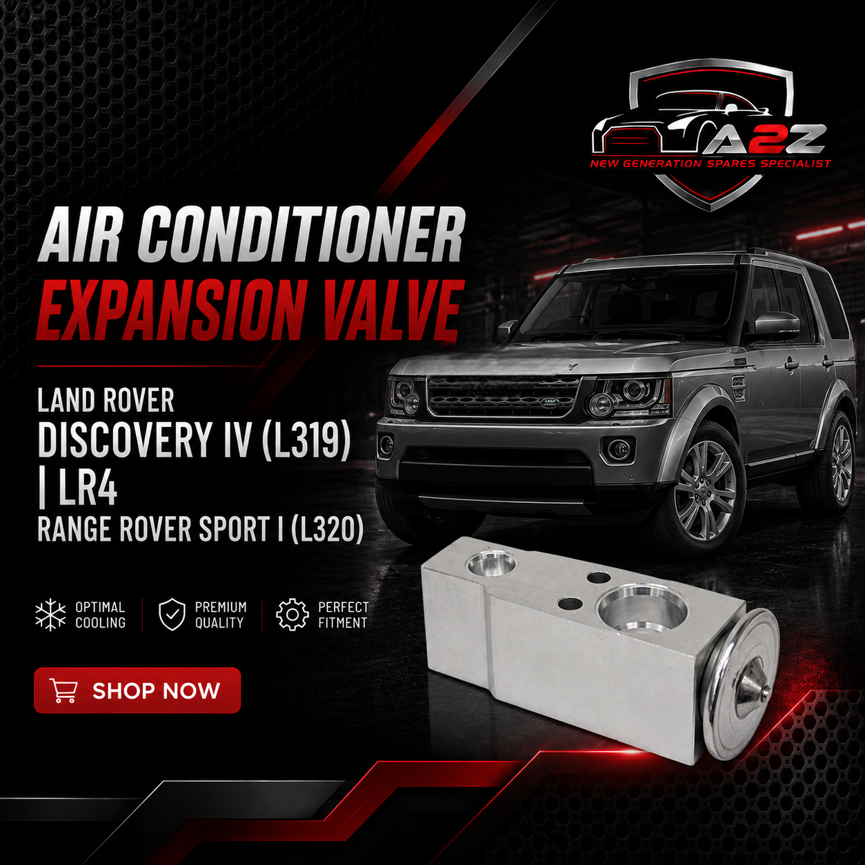 Air Conditioner Expansion Valve JQD500010 5H2219849AA Compatible With LAND ROVER DISCOVERY IV (L319) | LR4 RANGE ROVER SPORT I (L320)