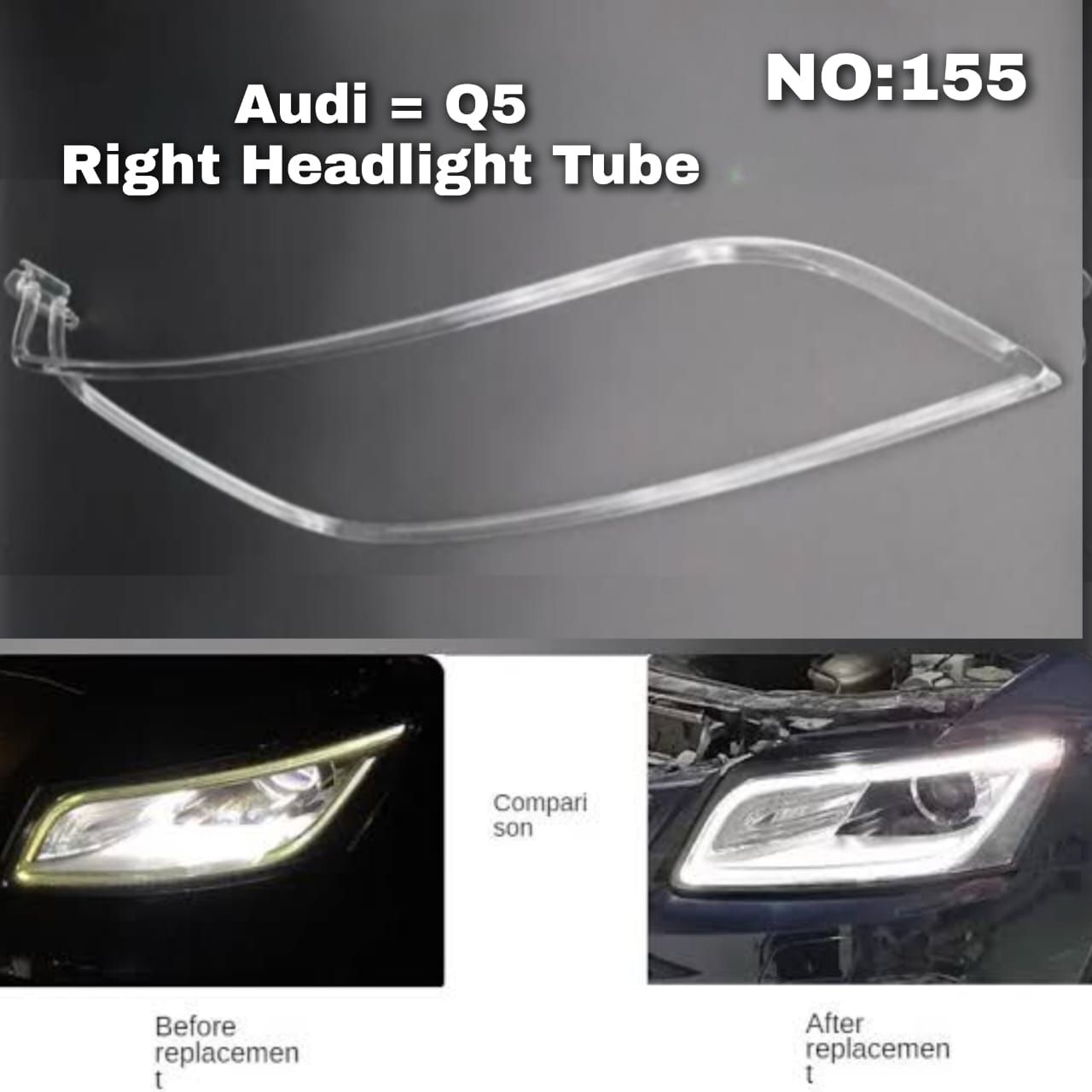 Headligth Tube Right 8RD941006B Compatible With Audi Q5 (2013-2017) Tag No.155