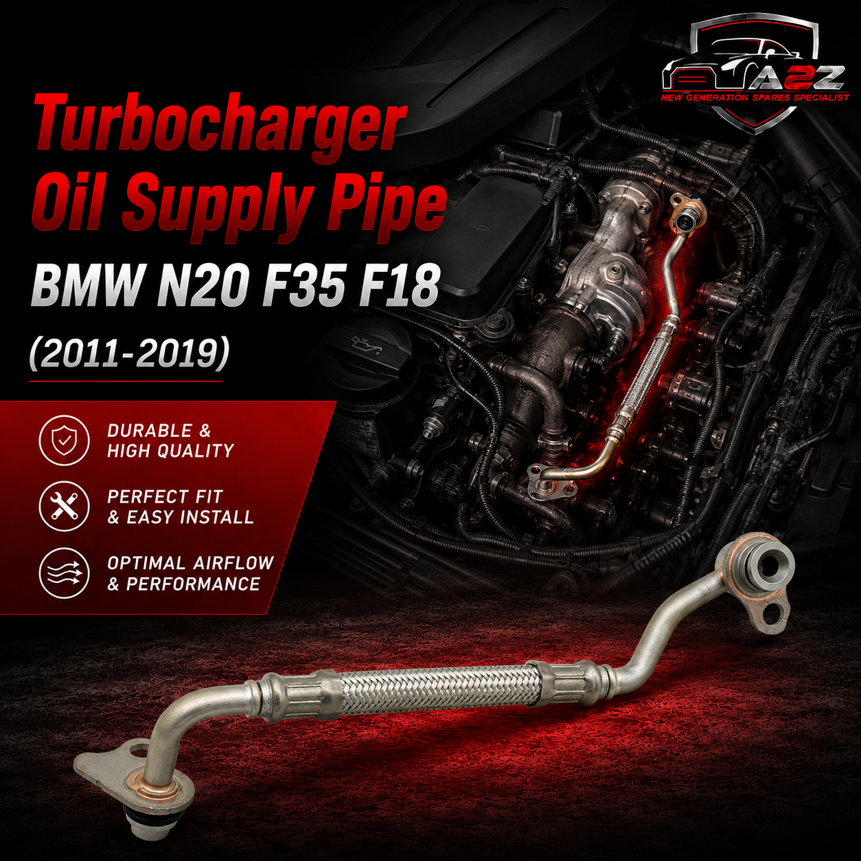 Turbocharger Oil Supply Pipe 11428626652 Compatible With BMW N20 F35 F18