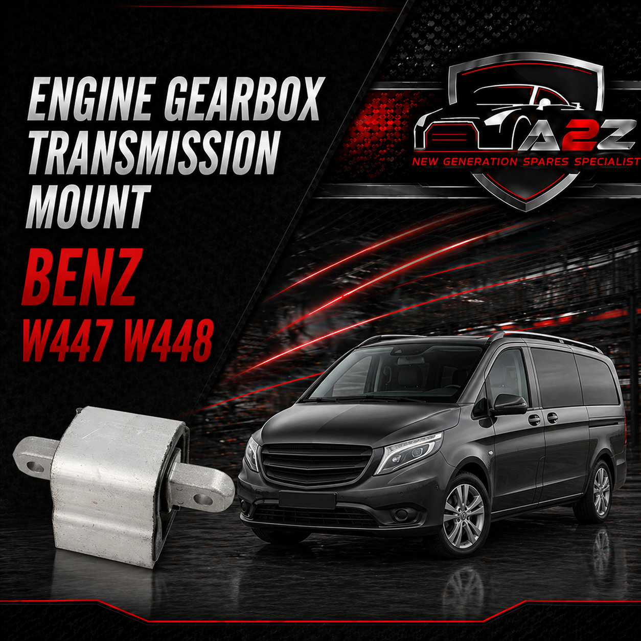 Engine Gearbox Transmission Mount 4472410113 Compatible With Mercedes Benz W447 W448