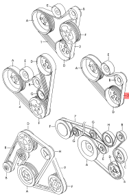 Multi Rib Belt 6PK906 038903137G Compatible With SKODA OCTAVIA I (1U2) OCTAVIA I Combi (1U5) (CONTINENTAL)