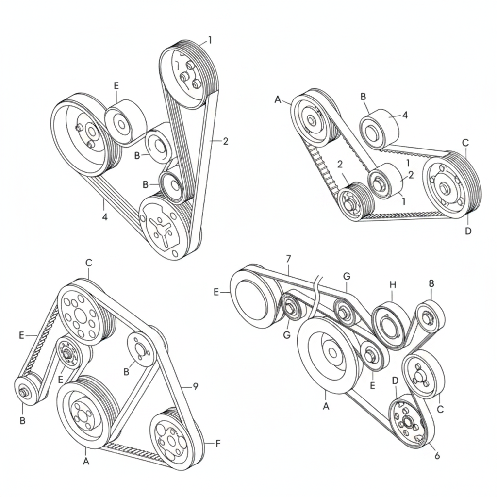 Multi Rib Belt 6PK906 038903137G Compatible With SKODA OCTAVIA I (1U2) OCTAVIA I Combi (1U5) (CONTINENTAL)