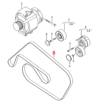 Belt 6PK2285 06E903137AA Compatible With AUDI A6 C7 (4G2, 4GC) | A6 / S6 & A7 Sportback (4GA, 4GF) | A7 / S7 & PORSCHE 911 (996)  Tag-BEL-52