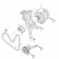 Multi Rib Belt Kit 6PK1130K3 Compatible With SKODA OCTAVIA III (5E3, NL3, NR3) SUPERB III (3V3) (CONTINENTAL)