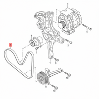 Multi Rib Belt 6PK1130 06L903137A Compatible With SKODA OCTAVIA III (5E3, NL3, NR3) & VW POLO V (6R1, 6C1, 601, 603) (CONTINENTAL)