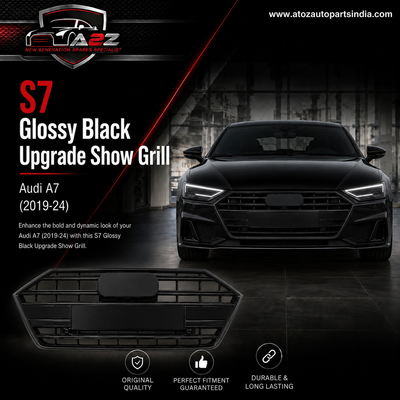 S7 Glossy Black Upgrade Show Grill Compatible With Audi = A7 (2019-24) Tag No.241