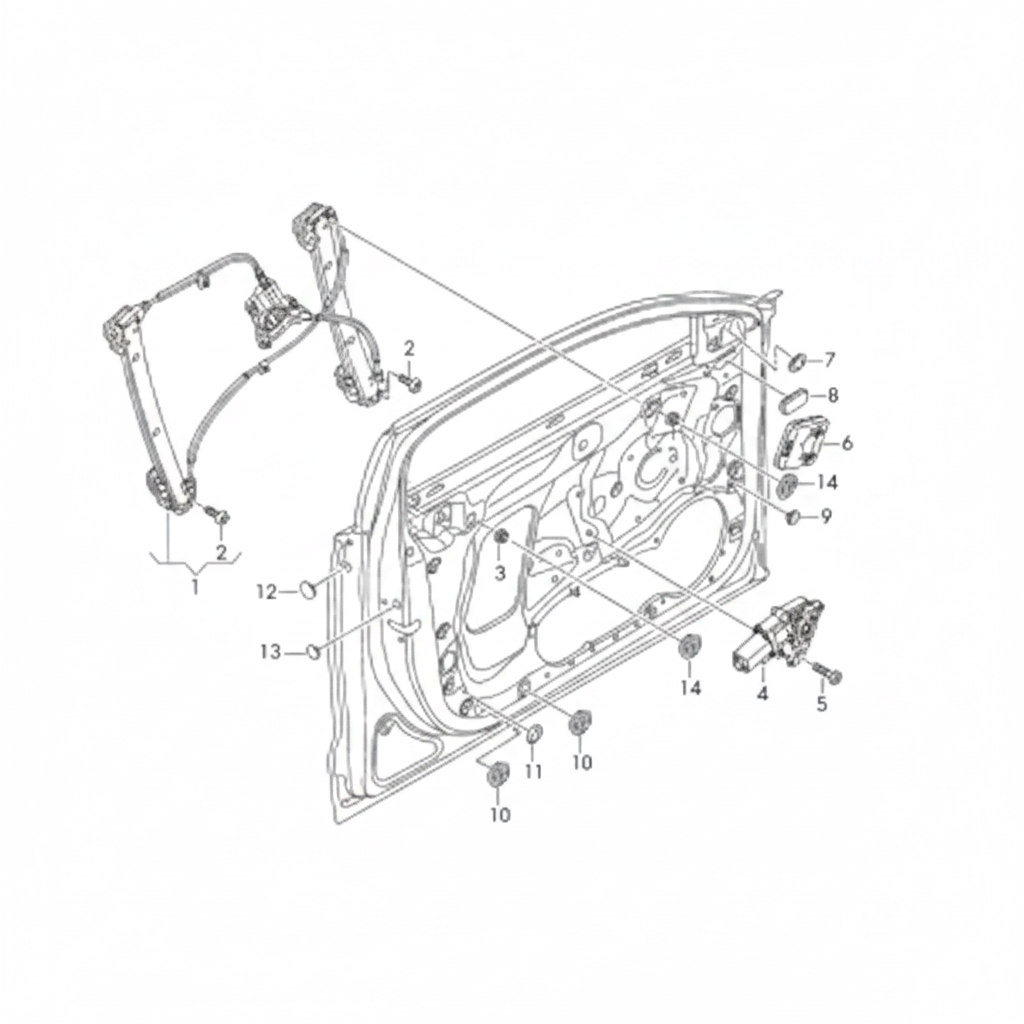 Front Left Power Window Regulator 4G0837461 Compatible with AUDI A6 C7 (4G2, 4GC)| A6 / S6