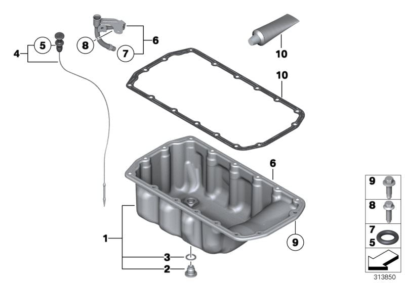 Engine Oil Pan 11137550483 Compatible With MINI Cooper R56 N14 N18