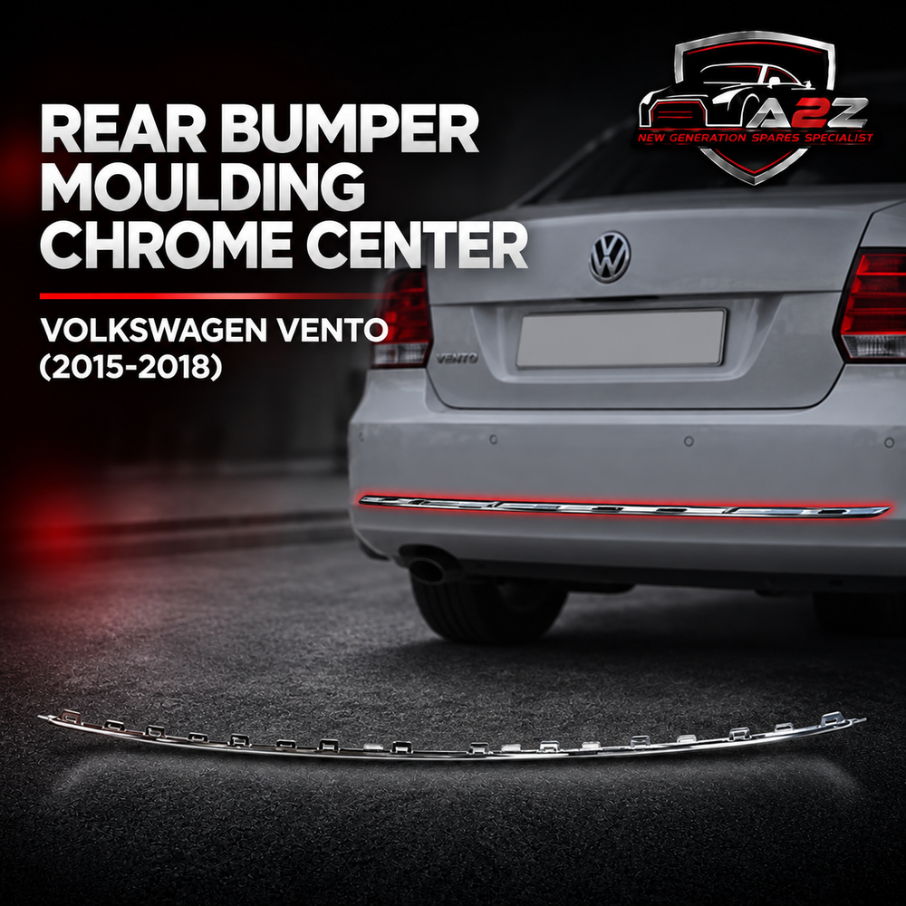 Rear Bumper Moulding Chrome Center 6RF853835A Compatible With VOLKSWAGEN VENTO (2015-2018)