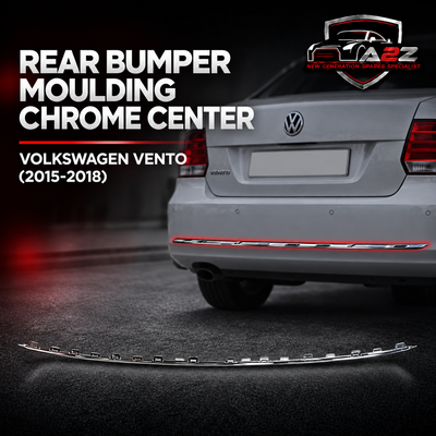 Rear Bumper Moulding Chrome Center 6RF853835A Compatible With VOLKSWAGEN VENTO (2015-2018)