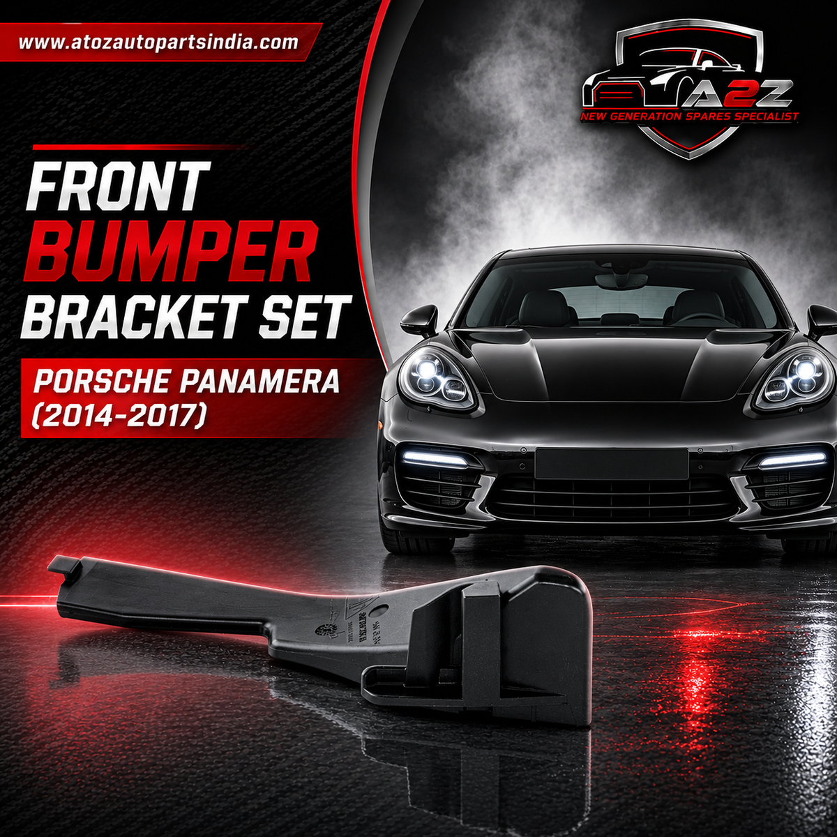 Front Bumper Bracket Set Right 97050532800 & Left 97050532700 Compatible With Porsche Panamera (2014-2017) Tag No.225