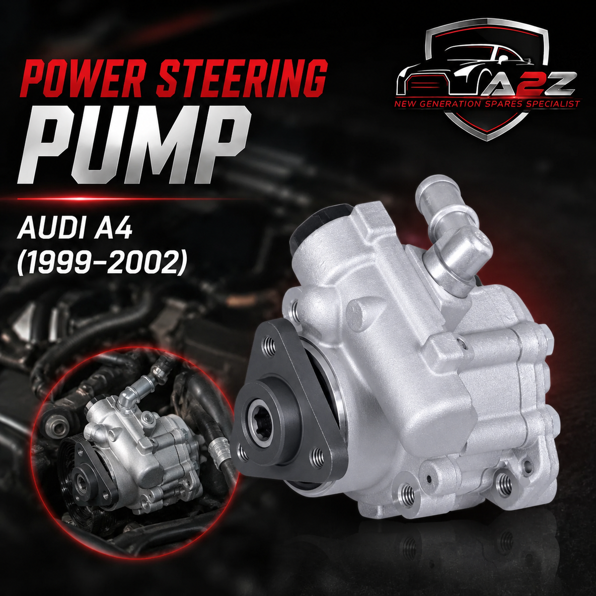 Power Steering Pump 8D0145155J 8D0145155Q 8D0145155QV 8D0145155QX 8D0145156K 8D0145156KV 8D0145156KX 8D0145156L Compatible With AUDI A4 (8D2, B5) AUDI A4 Avant (8D5, B5) AUDI A4 (8E2, B6) AUDI A4 Avant (8E5, B6)