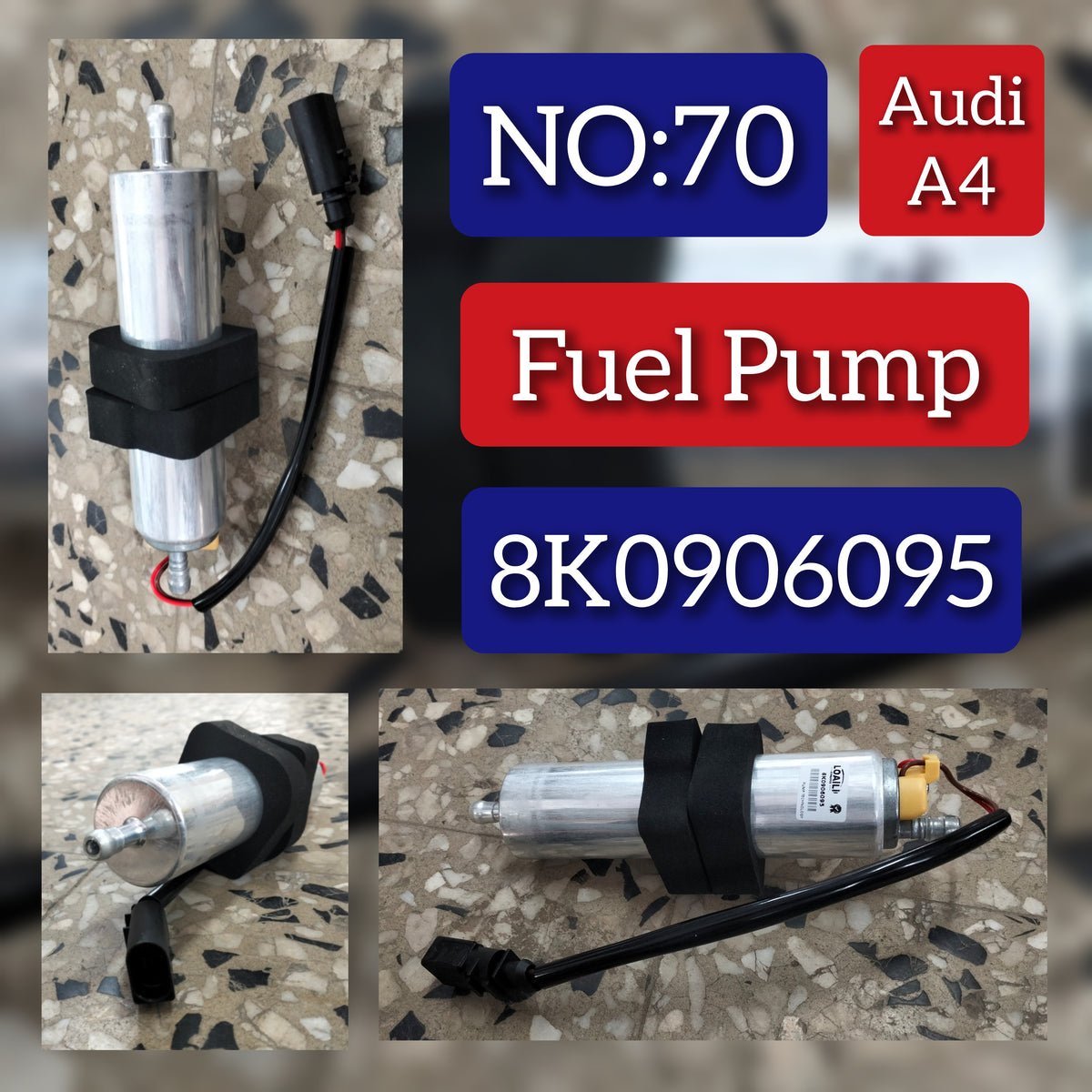 Fuel Pump 8K0906095 8K0906089B 8K0906089A 8K0906089 8K0906095B Compatible With AUDI A4 B8 (8K2) | A4 / S4 & A6 C7 Avant (4G5, 4GD) | A6 / S6 & Q5 (8RB)  Tag-F-70