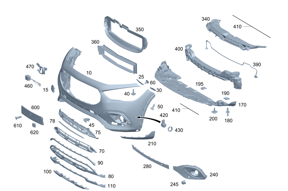 Lower Engine Shield 2478857205 Compatible With Mercedes Benz GLA W247 (2015-26)
