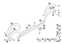 Front Left Wheel Arch (EYEBROW ) 51777349421 Compatible With MINI (R56) & MINI Convertible (R57) Tag No.113