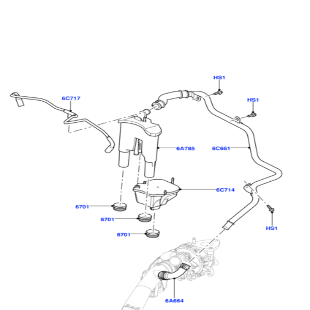 Oil Separator LR054999 Compatible With RANGE ROVER IV (L405) Tag No.150