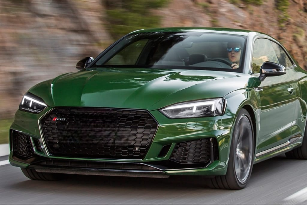 RS5 Full Black Honeycomb Show Grill Compatible With Audi = A5 (2017-19) Tag No.202