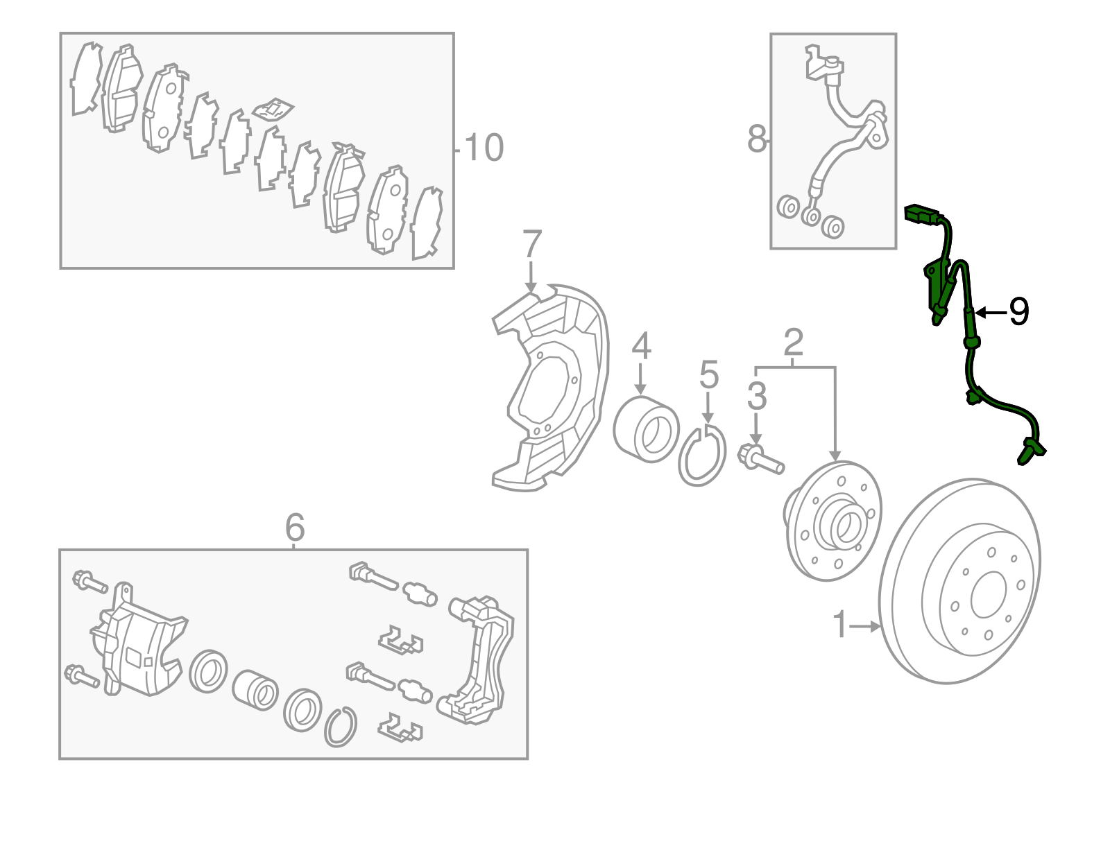 Front Right ABS Wheel Speed Sensor 57450TF003 Compatible With HONDA T5/IVTEC