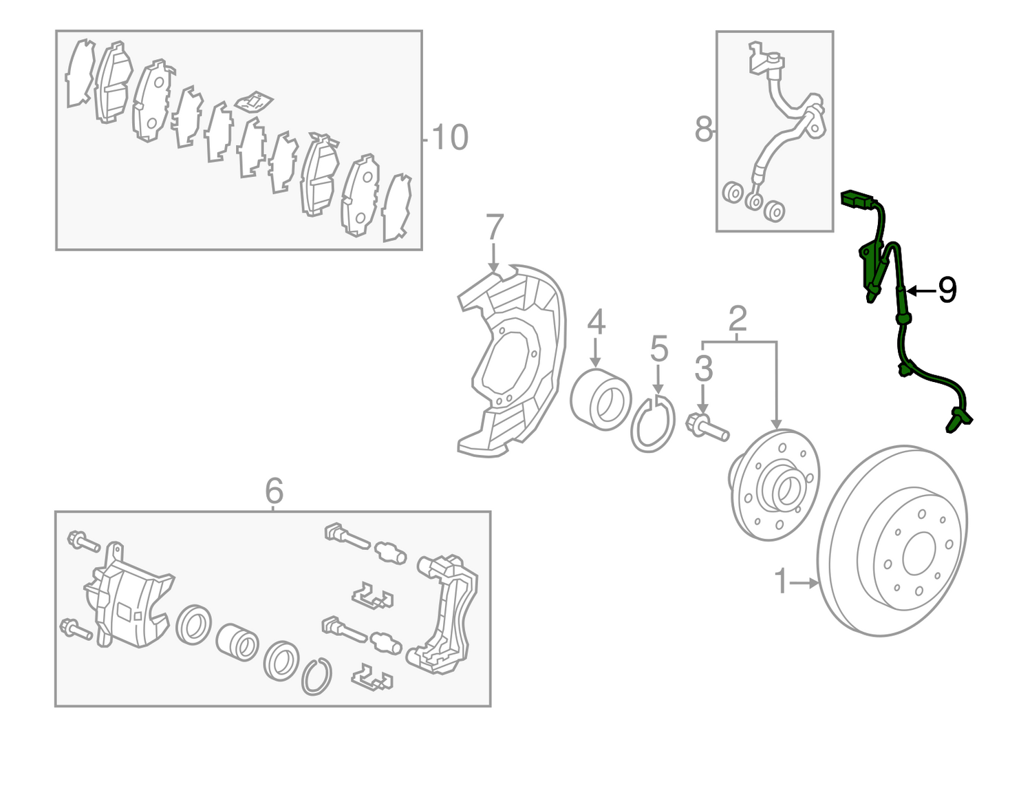 Front Right ABS Wheel Speed Sensor 57450TF003 Compatible With HONDA T5/IVTEC