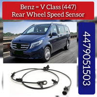 Rear Left/Right ABS Wheel Speed Sensor 4479050101 4479051503 4479056802 4479059501 A4479050101 A4479059501 A4479051503 A4479056802 Compatible With MERCEDES-BENZ V-CLASS W447 | VALENTE