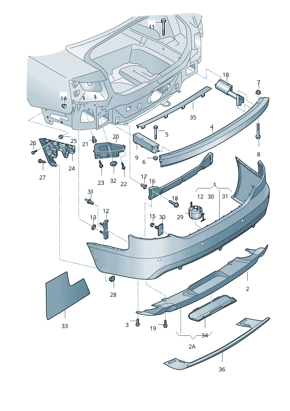 Rear Trunk Chrome 4F5807443A  Compatible With Audi A6 4F (2009-2012) Tag No.159