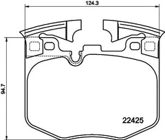 Front Brake Pad 34116888457 2242501 P06099 Compatible With BMW 3 Series G20 G80 G28 & 5 Series G30 F90 & 6 Series Gran Turismo G32 & 7 Series  G11 G12