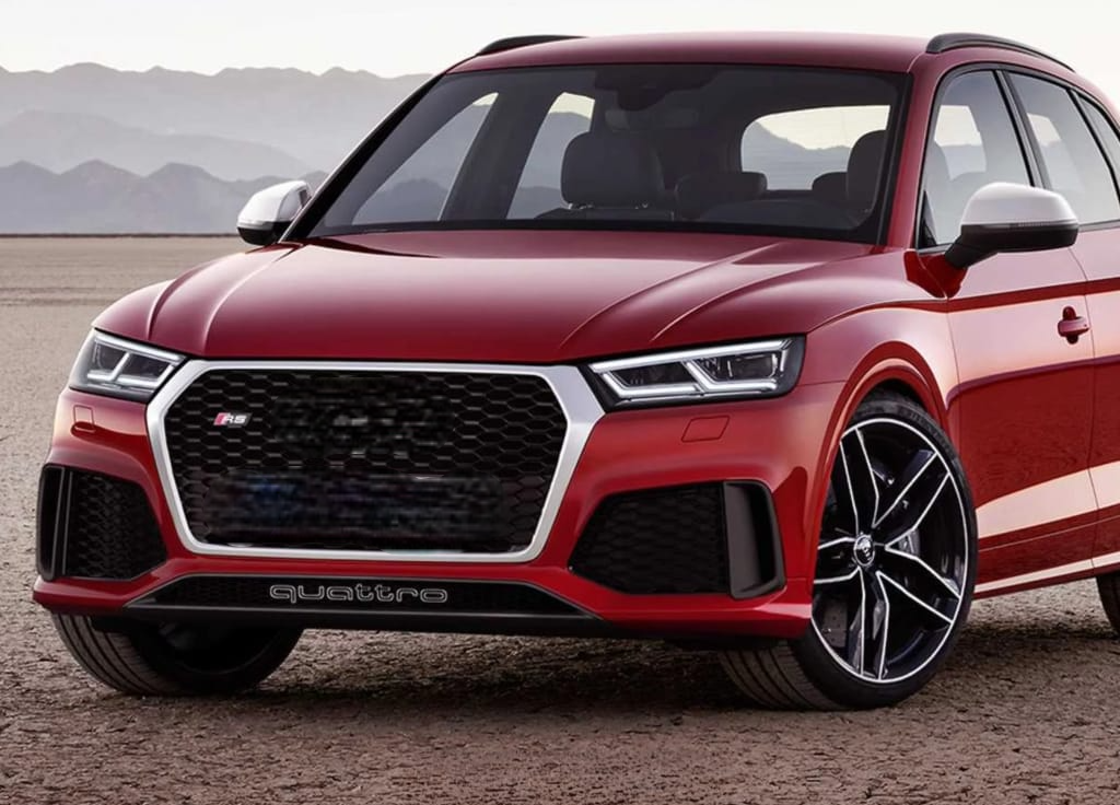 RSQ5 Black And Chrome Honeycomb Show grill Audi Compatible With  Q5 (2018-2020) Tag No.152