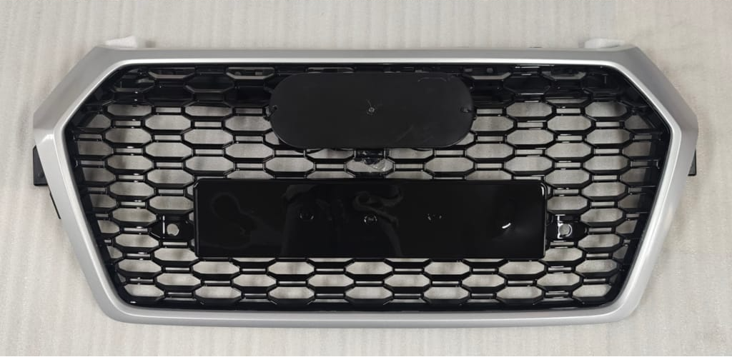 RSQ5 Black And Chrome Honeycomb Show grill Audi Compatible With  Q5 (2018-2020) Tag No.152