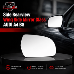 Side Rearview Wing Side Mirror Glass Left 8K0857535D & Right 8K0857536D Compatible With AUDI A4 B8 (8K2) | A4 / S4  & A5 (8T3) | A5 / S5 (2010-2012)