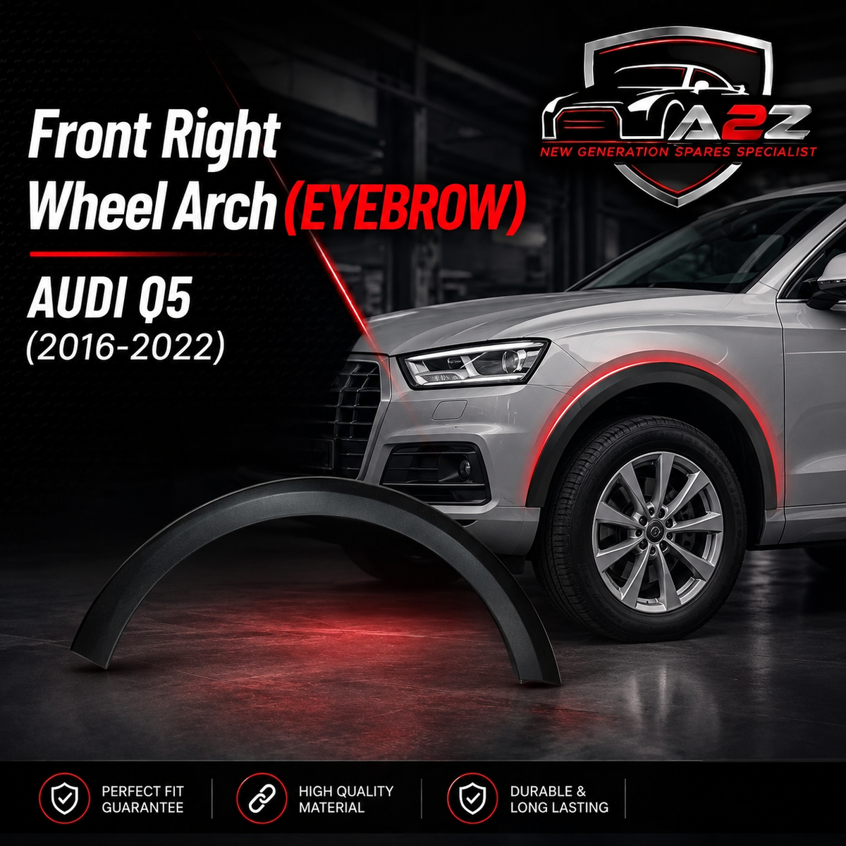 Front Right Wheel Arch (EYEBROW) 8R0853718B Compatible With AUDI Q5 (8RB) Tag-EY-26
