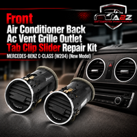 Front Air Conditioner Back Ac Vent Grille Outlet Tab Clip Slider Repair Kit 2048306754 Compatible With MERCEDES-BENZ C-CLASS (W204) (New Model) (Set Of 2)