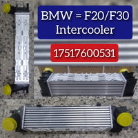Intercooler Radiator 17517600531 17517600532 17517618809 Compatible With BMW 1 Series (F20), 3 Series (F30)