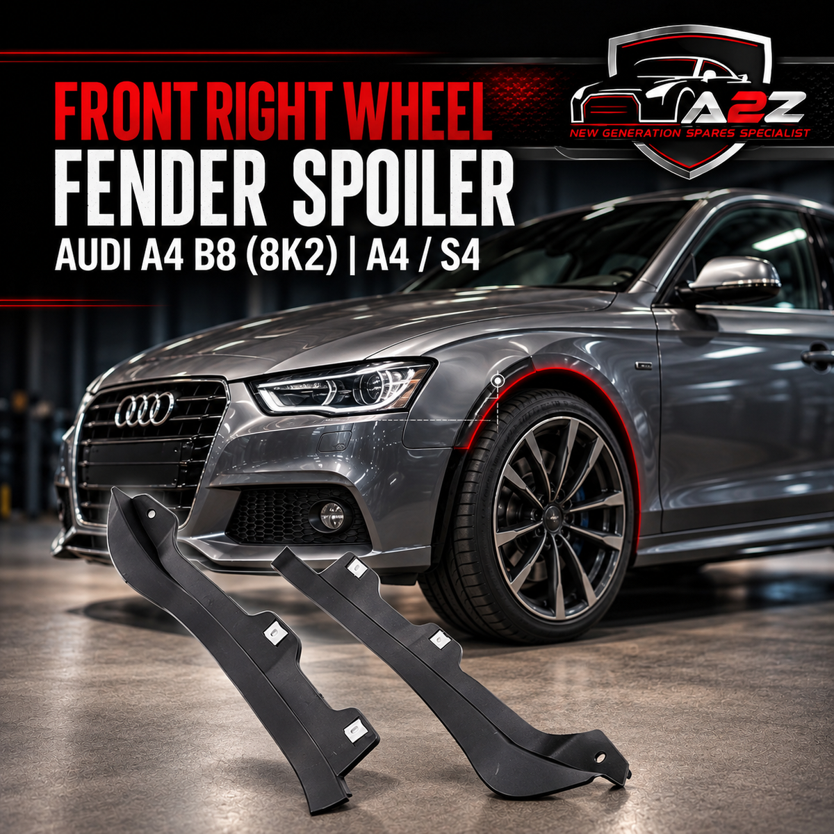 Front Right Wheel Fender Spoiler 8K0853888A Compatible With AUDI A4 B8 (8K2) | A4 / S4
