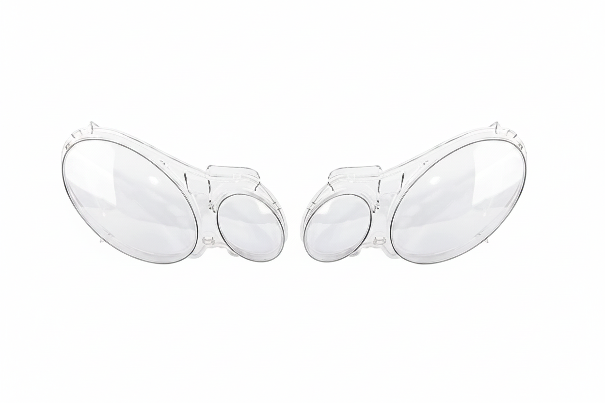 Front Headlight Glass Compatible with  Mercedes-Benz E-CLASS W211 (2007 - 2008).