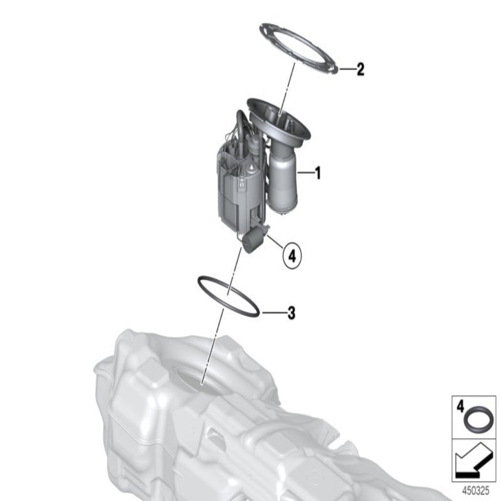 Fuel Pump Assembly 16117243972 16117297776 Compatible With BMW 1 Series (F20) & 3 Series (F30, F80) & 3 Gran Turismo (F34) Tag No.82