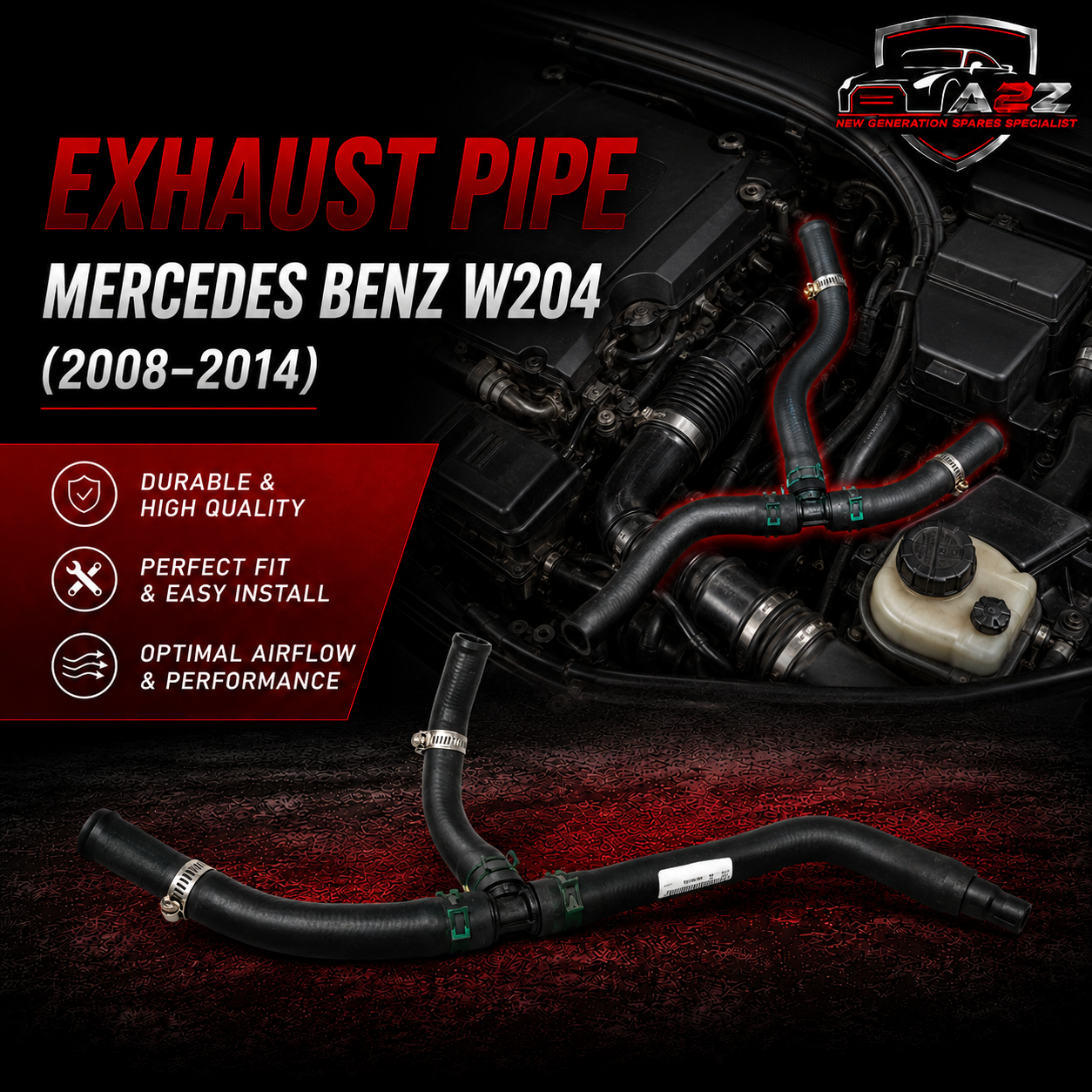 Exhaust Pipe 2045011025 Compatible With Mercedes Benz W204
