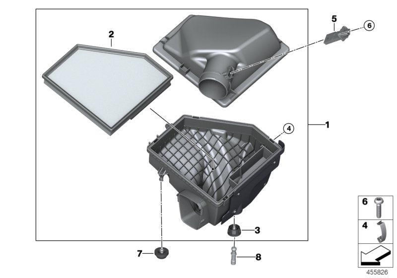 Air Filter 13717797465 & LX1640 E1004L Compatible With BMW 3 (E90) & 3 Convertible (E93) & X1 (E84)Tag : 33
